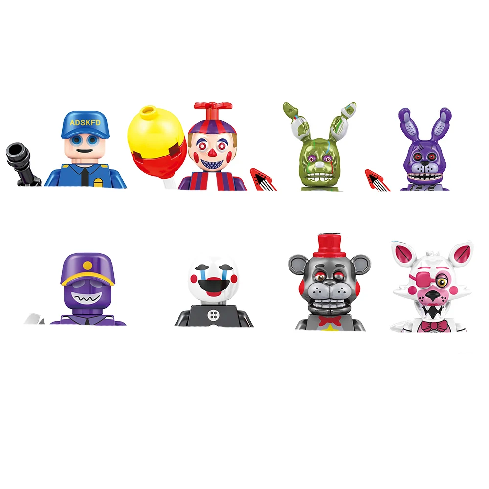 6pcs/set Figure Fnaf Nightmare Bonnie Foxy Freddy Fazbear Killer Puppet  Doll Pvc Action Toy Figures - Action Figures - AliExpress