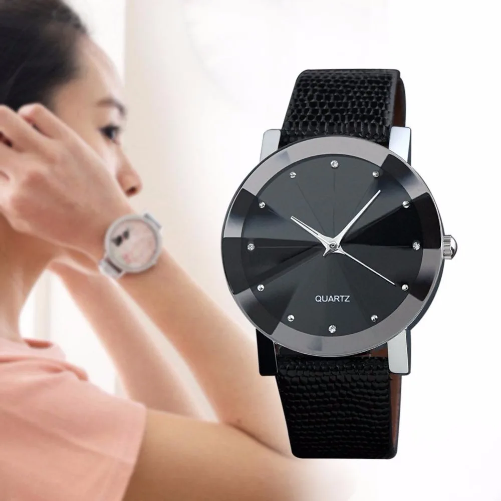 

Women Wrist Watch Sport Quartz Fashion leather band Automatic best Gift Black