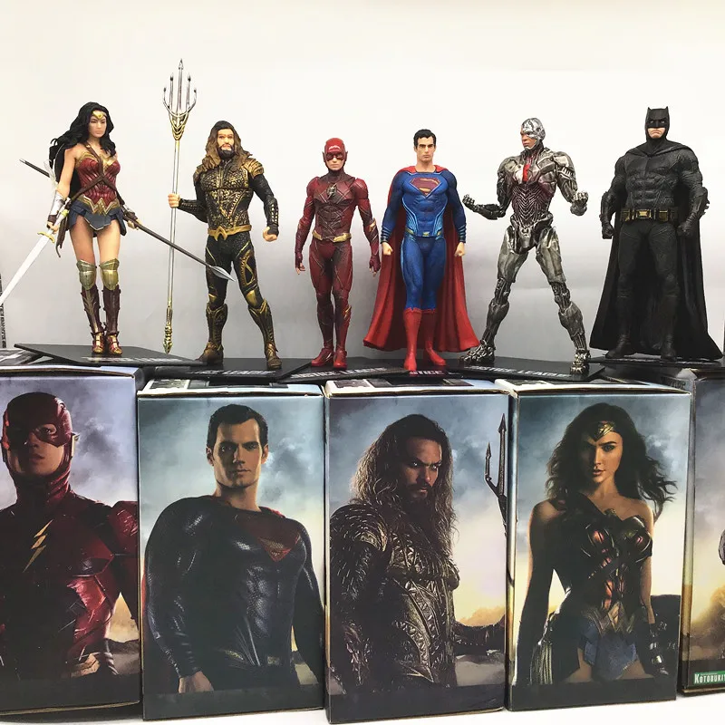 Justice League Superman Batman Wonder Woman Artfx Statue Figure Model Toy 