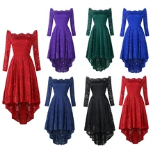 Короткие кружевные вечерние платья с открытыми плечами, платье для выпускного вечера, асимметричное платье длиной до колен, милое вечернее платье с длинным рукавом