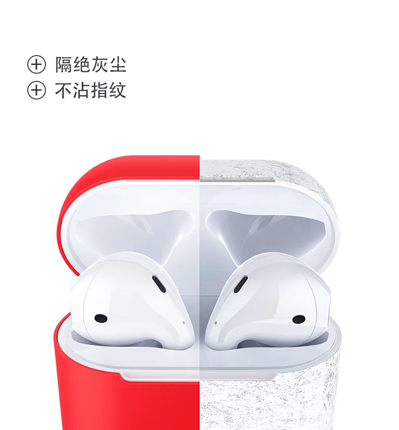 Jokod Airpods силиконовый чехол наушники для Apple Airpods чехол беспроводные наушники защитный чехол Коробка для AirPods