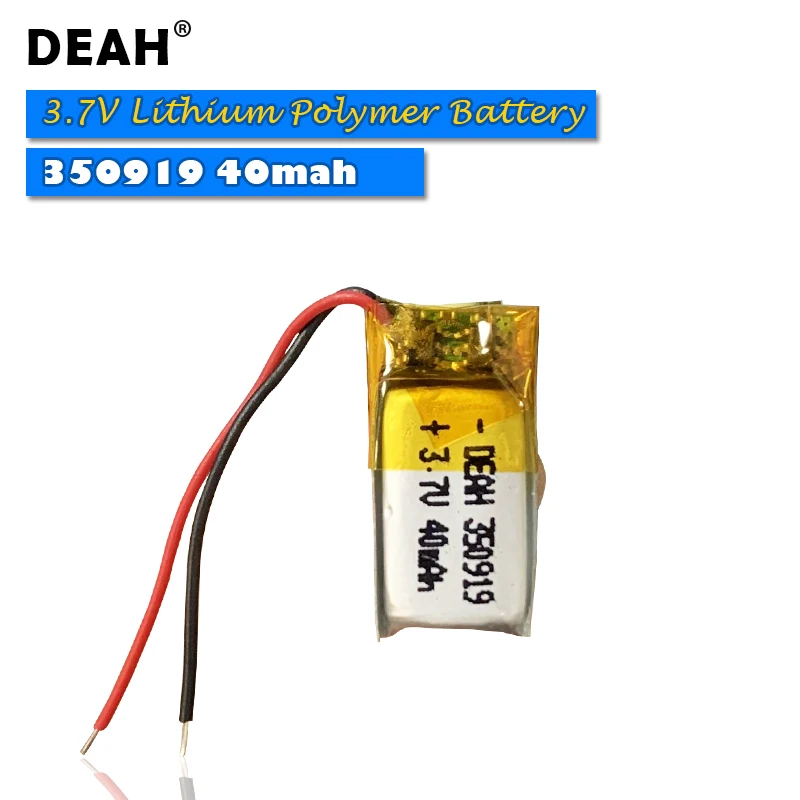 1/3 шт. 3 7 V Lipo cells 350919 40mah литиевая полимерная аккумуляторная батарея для MP3 MP5 GPS