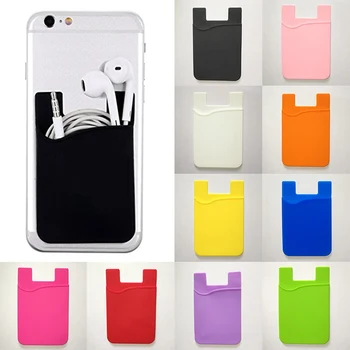 

Adhesive Credit Card Pocket Slim Cards Pack Women Men Cell Phone Stick Holder Case Cash Pouch Organizer Sticker Wallets Protect
