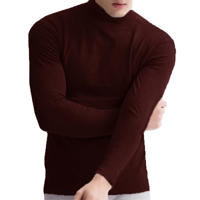 T-shirt Men Warm Solid Slim Fit 