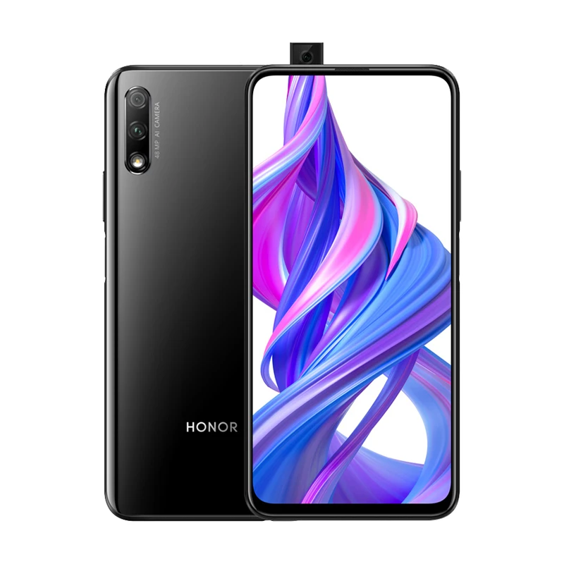 Honor 9X9X4 ГБ, 64 ГБ, Восьмиядерный процессор Kirin 810, 48 МП, двойная камера, 6,59 дюйма, 16 МП, фронтальная камера, 4000 мАч, аккумулятор, мобильный телефон - Цвет: Black