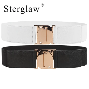 

65*6cm Autumn Woman Coat Elastic Waistband Glod Ladies Vintage Pattern Hook Buckle Slimming Belts Corset Dress cinturon J238