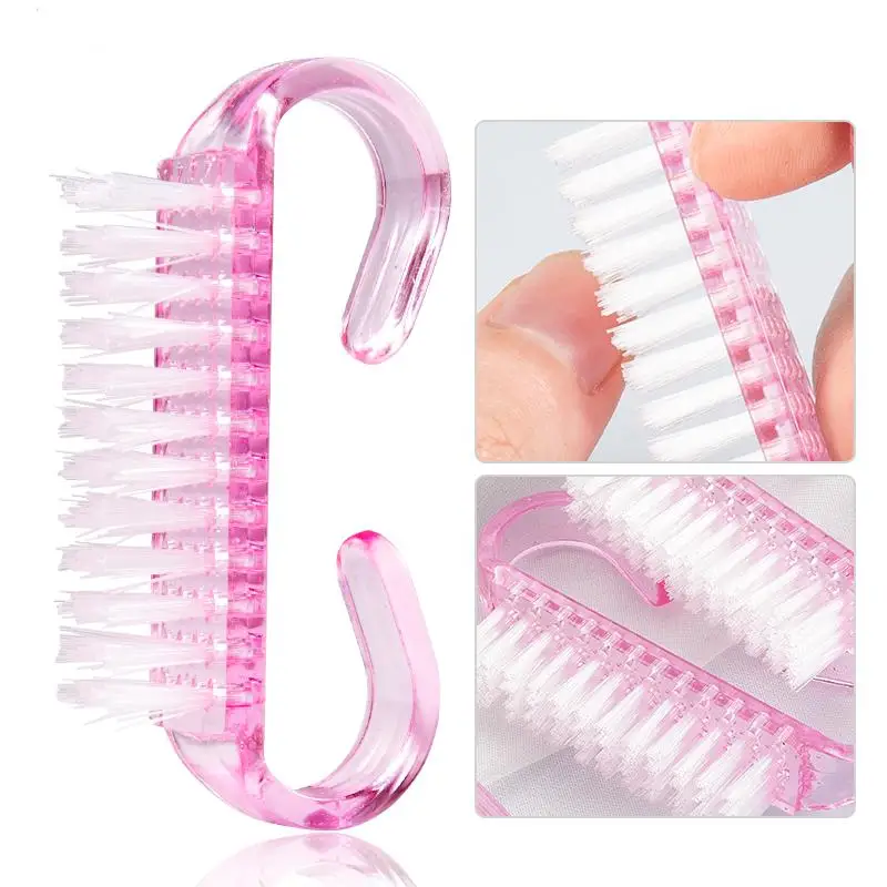 10Pcs/set Nail Art Cleaning Brush Manicure Care Tool Pedicure Cleaner For Acrylic UV Gel Dust Remove Salon Small Angle 2