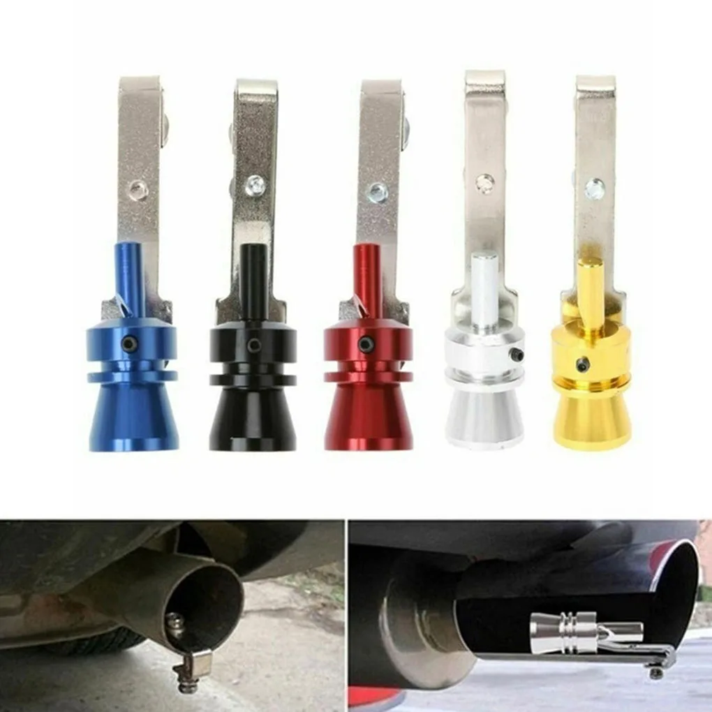 

Motorbike Car Exhaust Fake Turbo Whistle Pipe Sound Muffler Universal Simulator Whistler Blow Off Valve