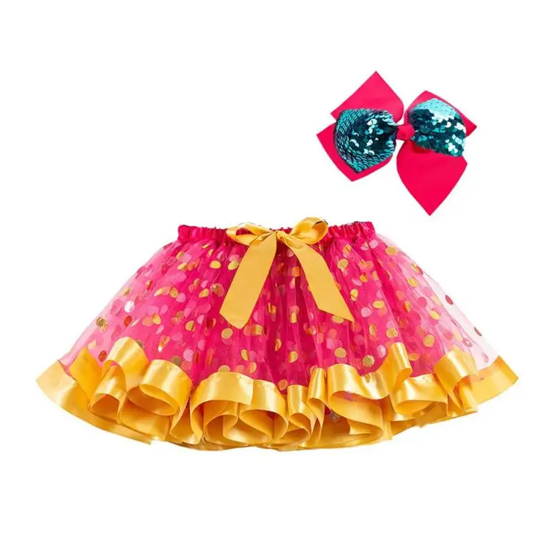 L Children Girl Halloween 2pcs Clothes Sets Pumpkin Print Ruffle Tutu Skirt - Color: L
