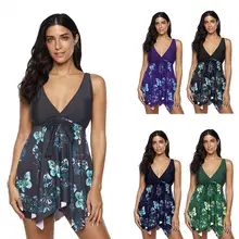 Танкини, купальники для женщин, необычная юбка, на каждый день, консервативный, из двух частей, купальники, купальники, пляжная одежда, Приморский, пуш-ап, 2012