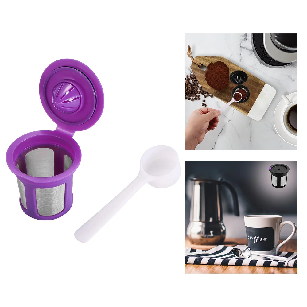 

Reusable Nescafe Coffee Capsule Filter Cup Refillable Caps Spoon Baskets Pod Soft Taste Sweet Compatible For Keurig 2.0