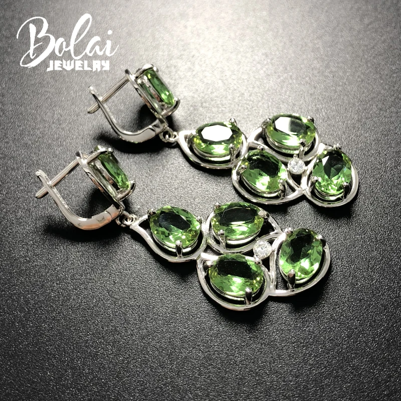 Bolaijewelry, большие серьги из зултанита, серебро 925 пробы, драгоценный камень с изменением цвета, хорошее ювелирное изделие, лучший подарок для женщин на свадьбу