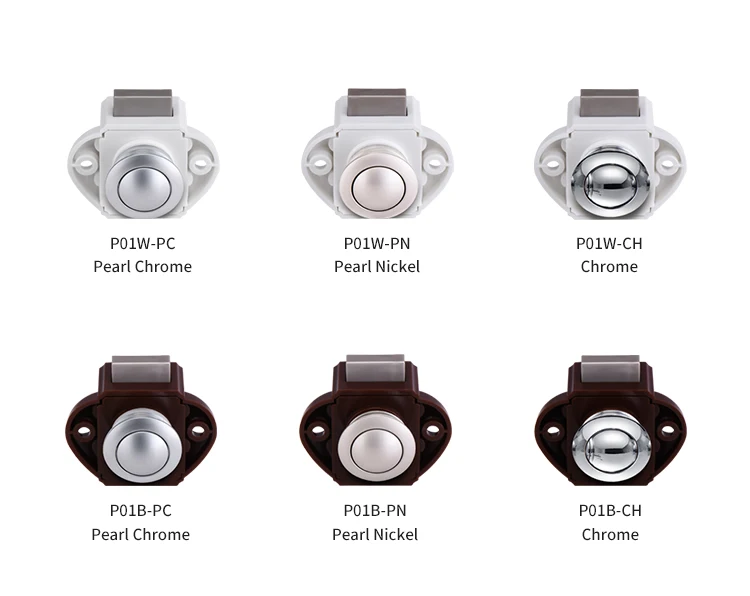 P01 Mini Push Lock Latch ABS Zinc Alloy 48*35MM Caravan RV Marine Boat 1pcs zinc alloy diameter 8mm to 35mm bore ball bearing pillow block mounted support kfl08 kfl000 kfl001 kp08 kp000 kp001 kp002