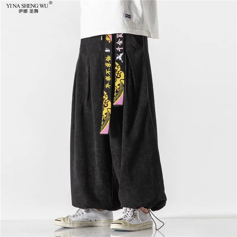 

Men Embroidery Style Harem Pants Mens Loose Jogger Pants Harajuku Style Casual Male Trousers Cotton Sweatpants Large Size M-5XL