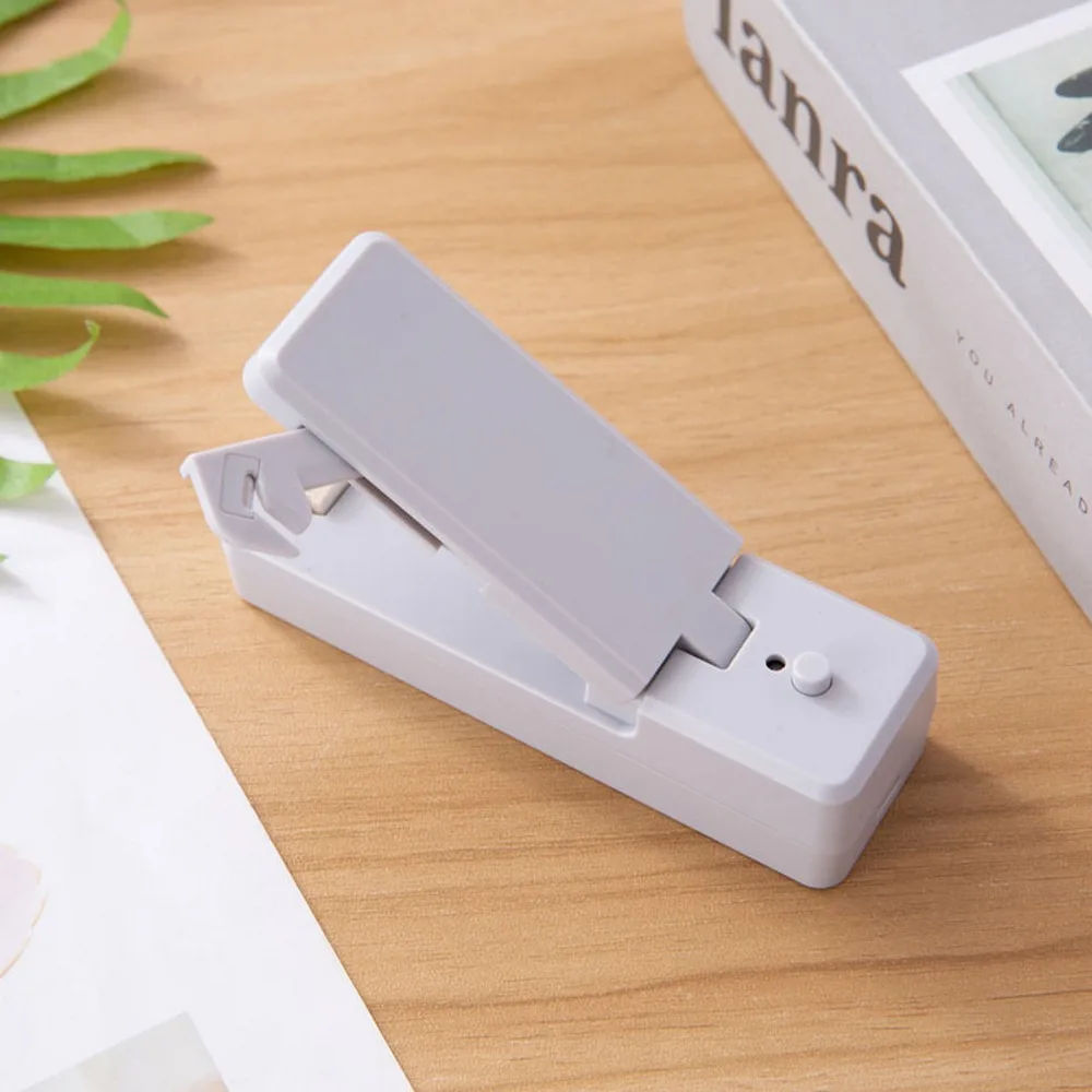 electrodoméstico Gpure Selladora de de Carga USB Portátil Mini Eléctrico Termica Sellador ABS para Alimentos Comida y Merienda Bolsa de Almacenamiento Blanca Gris vemax.es