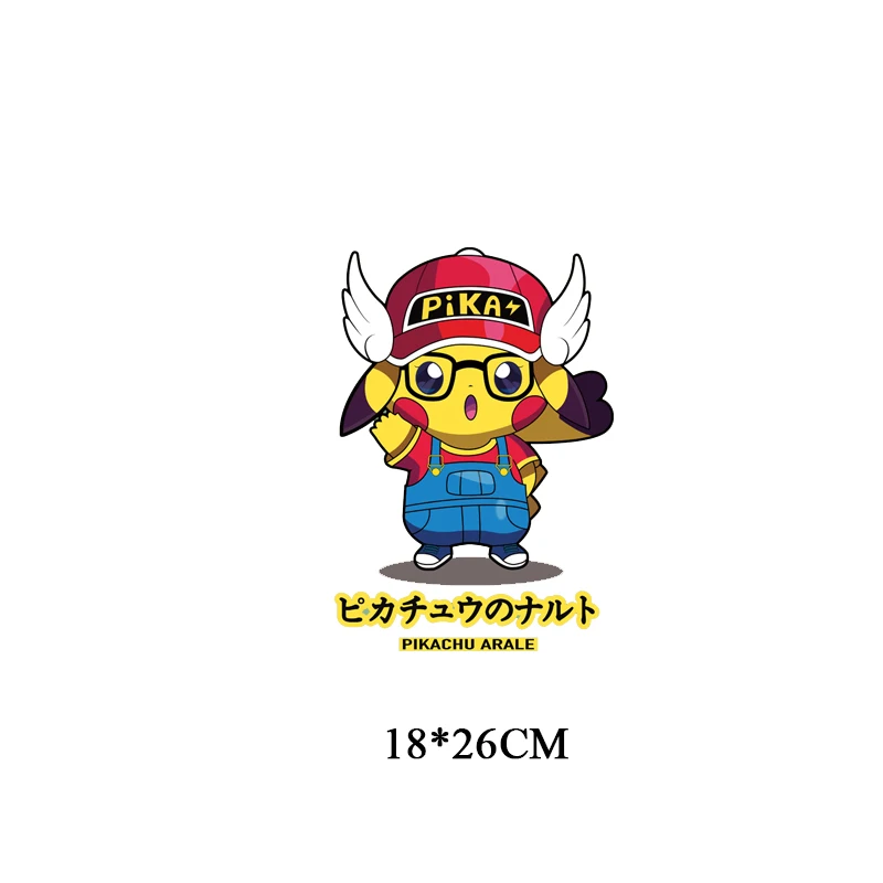Нашивка в виде аниме покемона с утюгом на переводе с надписью Пикачу, нашивки для детской одежды, футболка с аппликацией «сделай сам», наклейки для глажки, термопресс