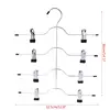 Multifunctional 4 Layer Stainless Steel Pants Hanger Rack Clip Skirt With 8 Clip 3