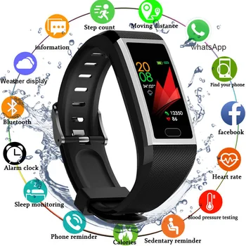 

Smart Bracelet Men Heart Rate Fitness Tracker Bracelet Watch Fitness Bracelet Blood Pressure Waterproof Oxygen Smart Band Watch
