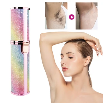 

Women Shaver Facial Lipstick Shape Painless Hair Removal Protable 2 IN 1 Electric Epilator Eyebrow Trimmer Female Body