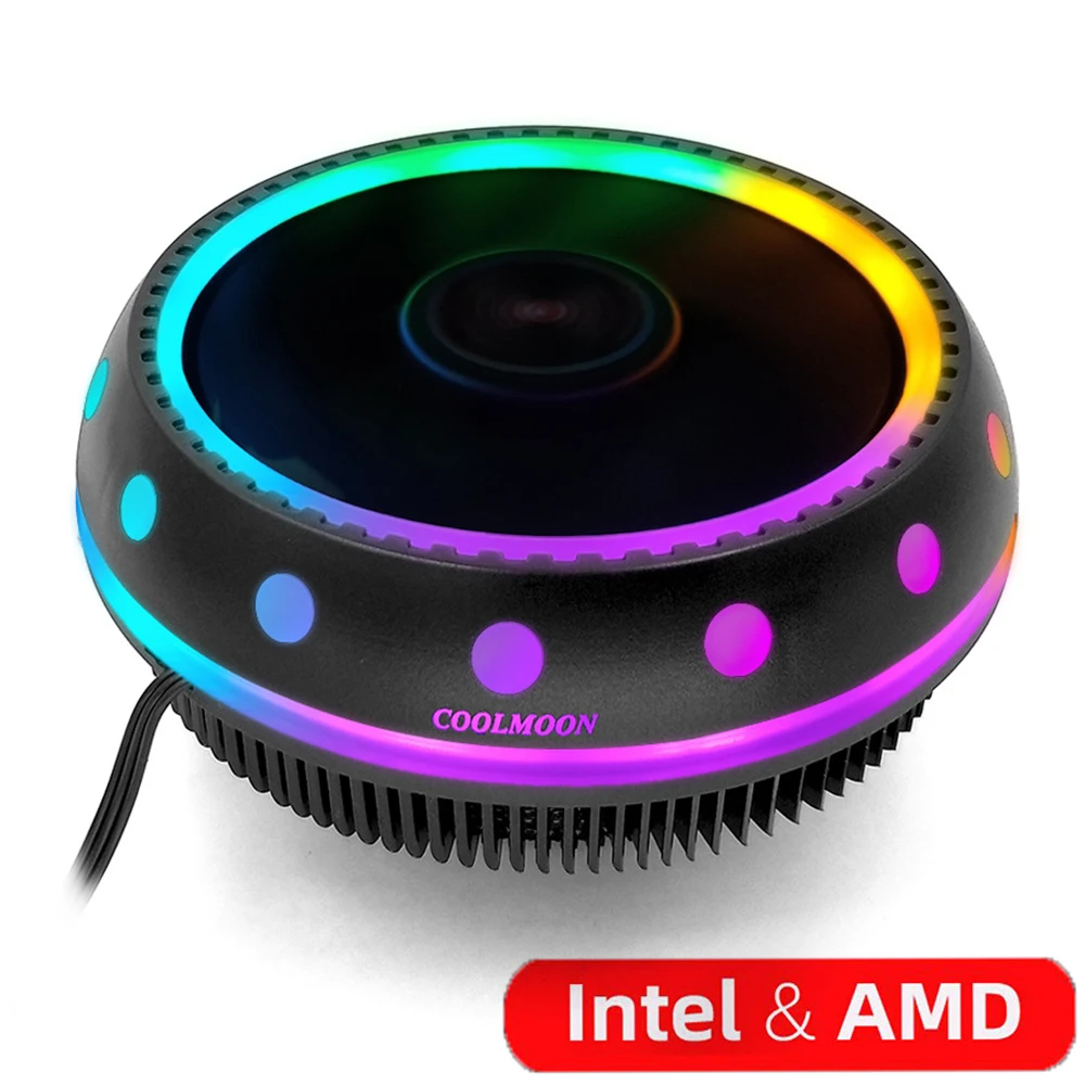 Алюминиевый радиатор охлаждения процессора Светодиодный AMD Intel 3Pin ПК Охлаждающий
