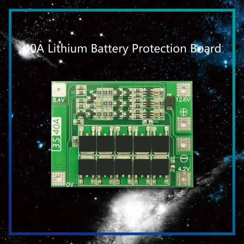 3S 40A литий-ионная литиевая батарея зарядное устройство модуль PCB BMS Защитная плата для сверла двигателя измерения и анализа инструментов