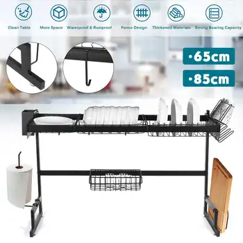 

Kitchen Shelf Organizer Dish Drying Rack Over Sink Utensils Holder Bowl Dish Draining Shelf Kitchen Storage Rack