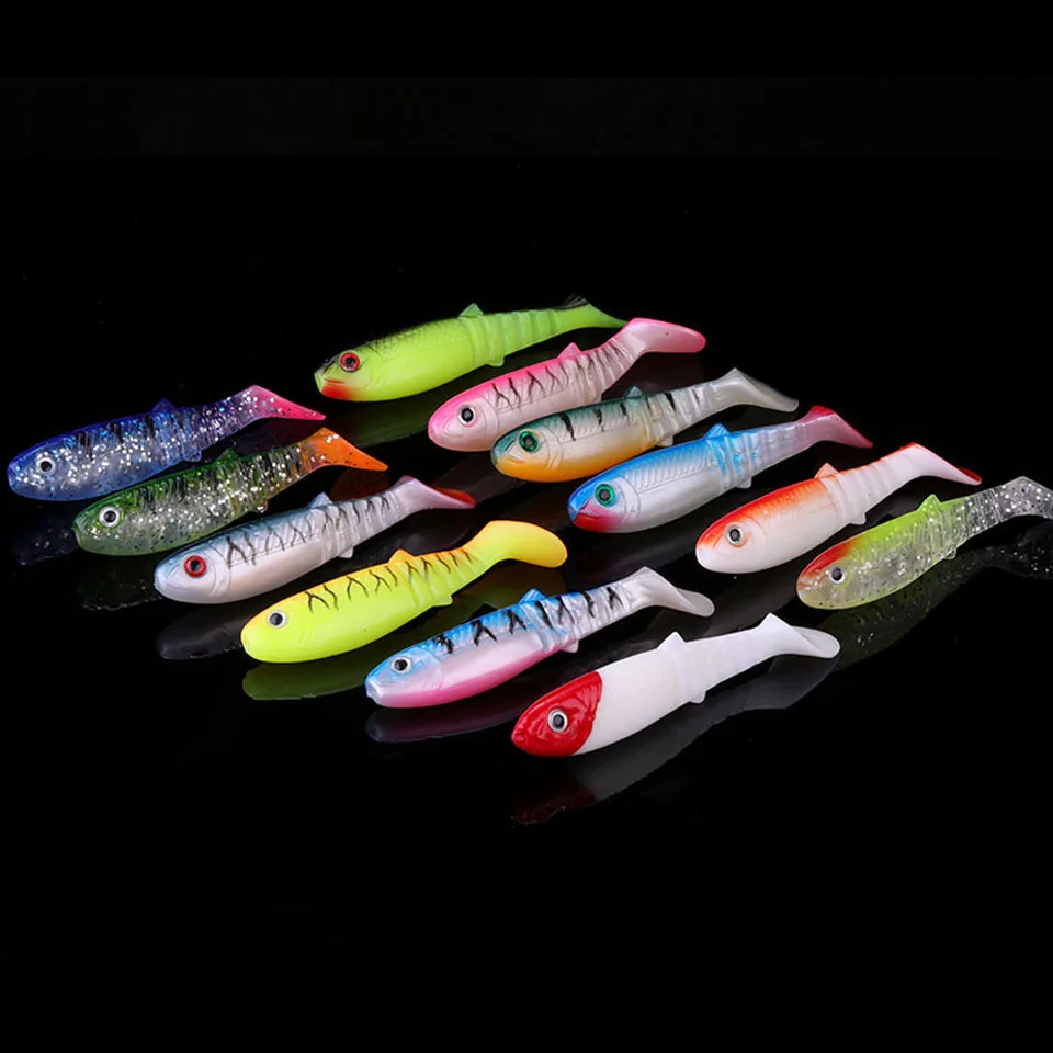 WALK FISH 4 шт./лот Cannibal 80 мм 5,7 г искусственная Мягкая наживка приманка для рыбалки leurre shad силиконовая приманка T Tail воблеры