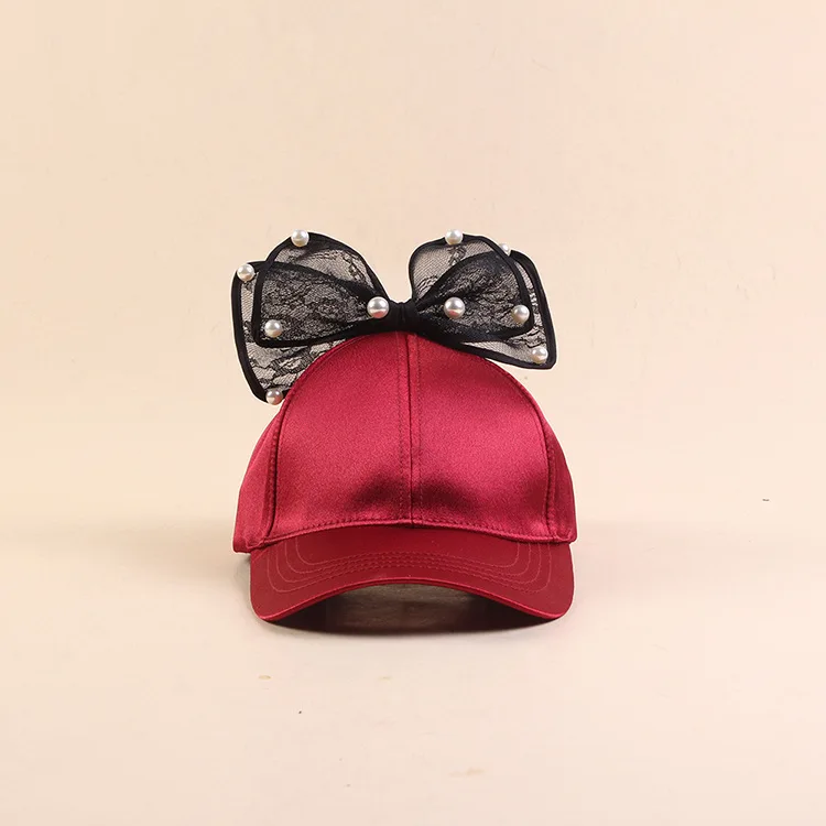 High Quality Fashion Women Baseball Cap with Lace Ears Lady Party Hat