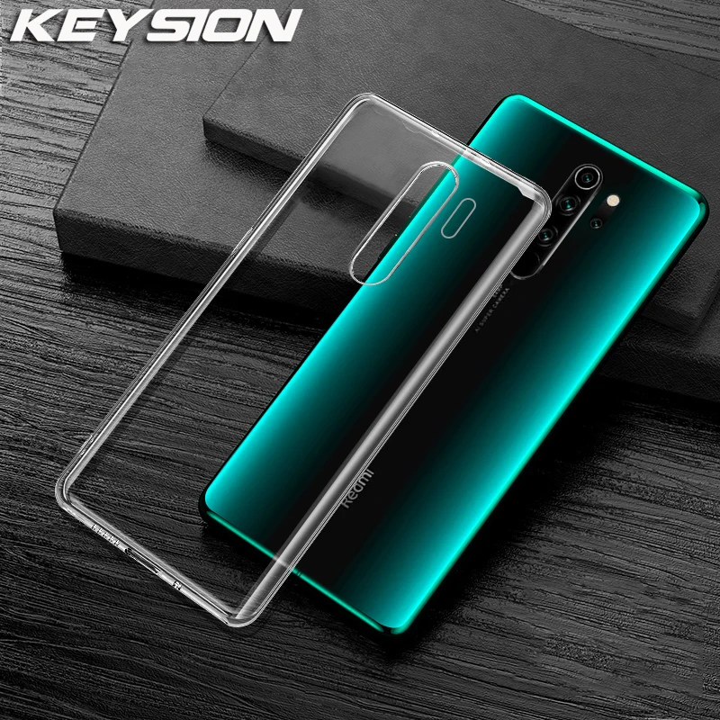 Прозрачный чехол KEYSION из ТПУ для телефона Xiaomi Redmi Note 8 Pro Ультратонкий Мягкий