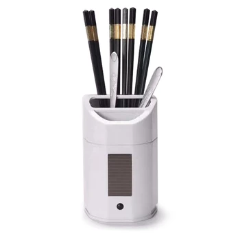 

Hot Solar UV Sanitizer Chopsticks Tube Intelligent Disinfection Fork Straw Spoon Knife Organizer UV USB Cage Kitchen Tableware