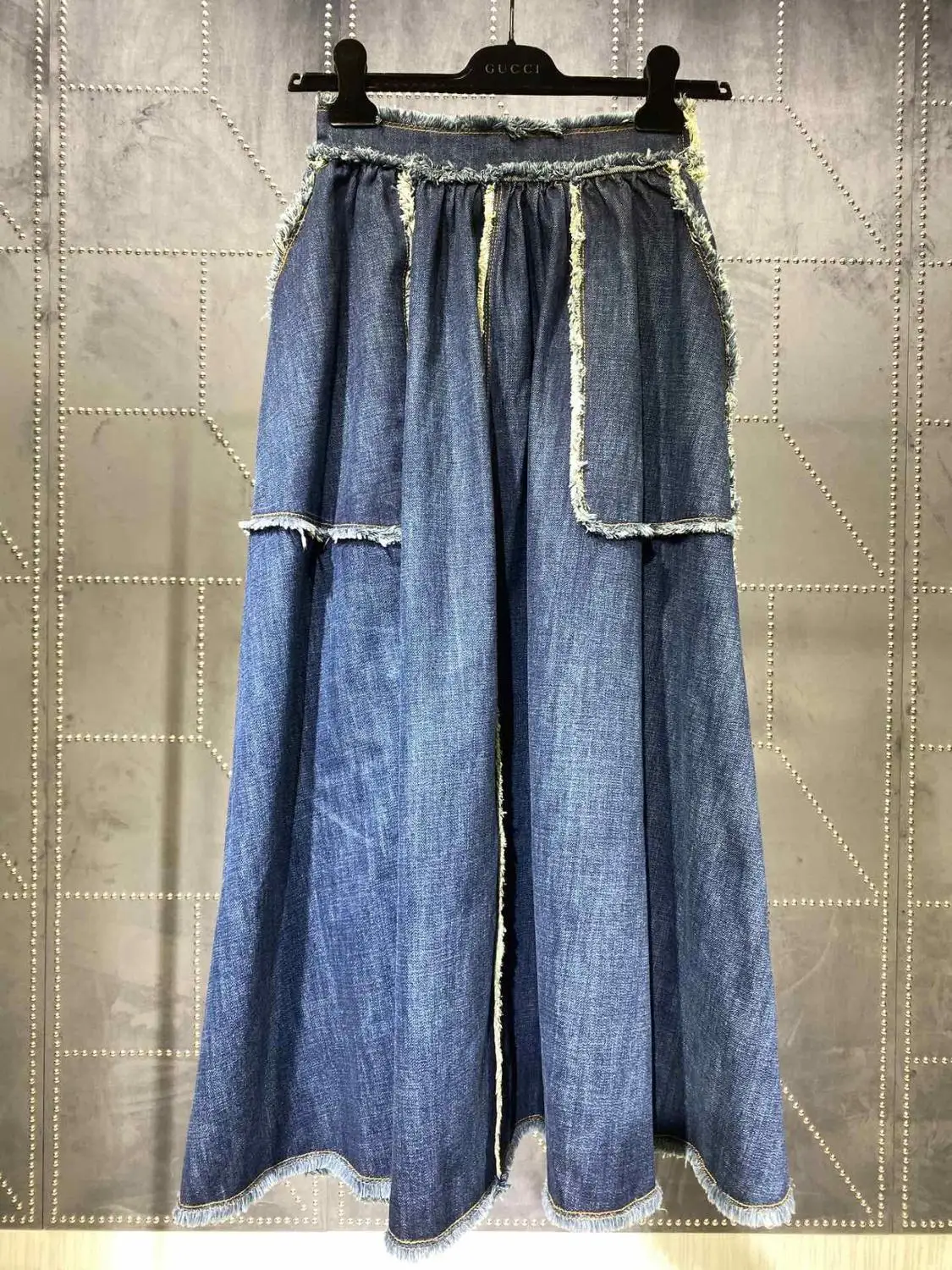 Весенняя новинка Женская модная Высококачественная джинсовая юбка женская повседневная юбка средней длины rmsx 11,17