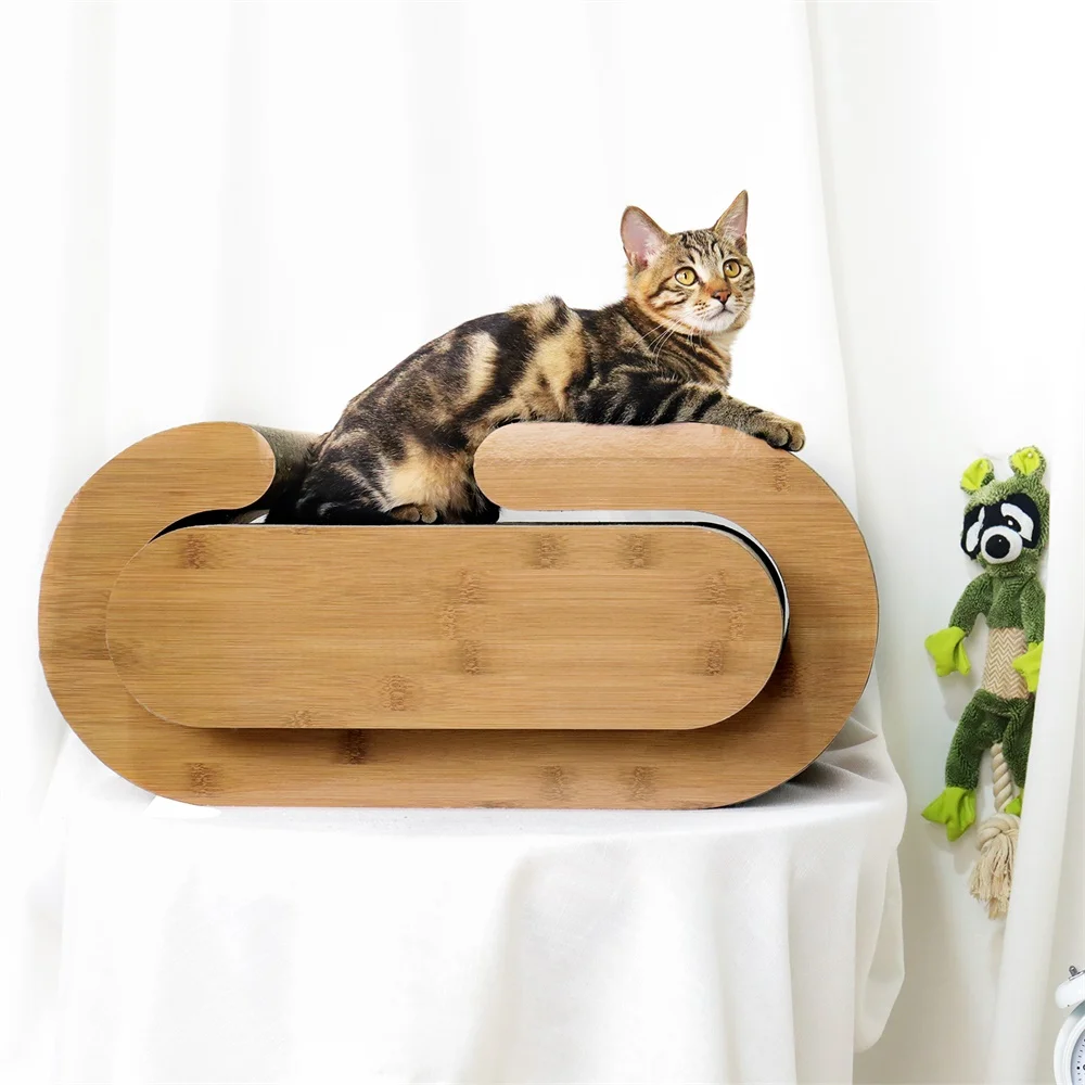 2в1 Когтеточка для кошек с кошачьим котом, уникальный дизайн, прочная масивная древесина, играющая для кошек, игрушки для котят, мебель для гостиной