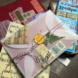Lot de 8 enveloppes transparentes Vintage en papier translucide, petites enveloppes pour Invitation de mariage 