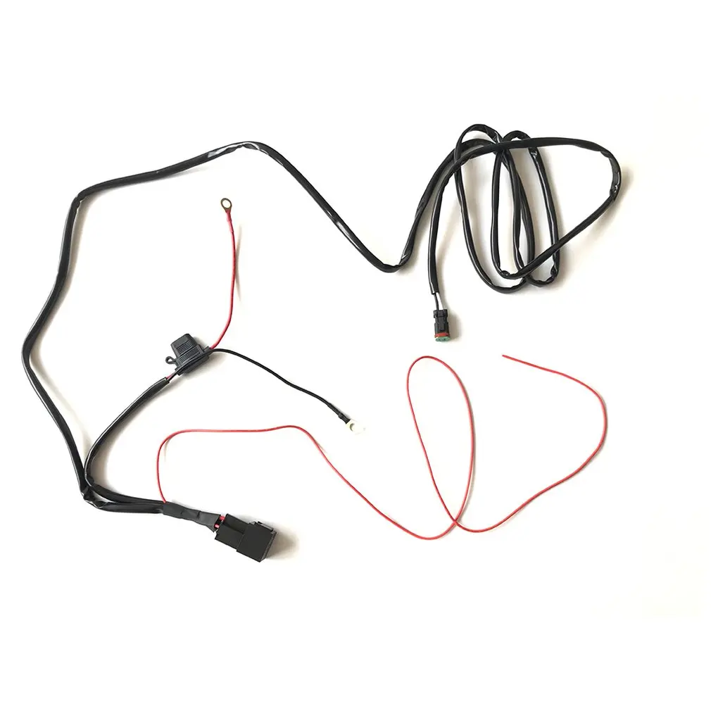 Соединительный 1 Автомобильный светодиодный рабочий светильник жгут проводов с разъемом DT водонепроницаемый универсальный для длинной полосы светильник внедорожный Точечный светильник s