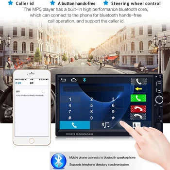 

2 Din 7 inch Contact Screen Multimedia Player Bluetooth Hands-Free Fm Aux Usb Sd Card Hd Player Mp5