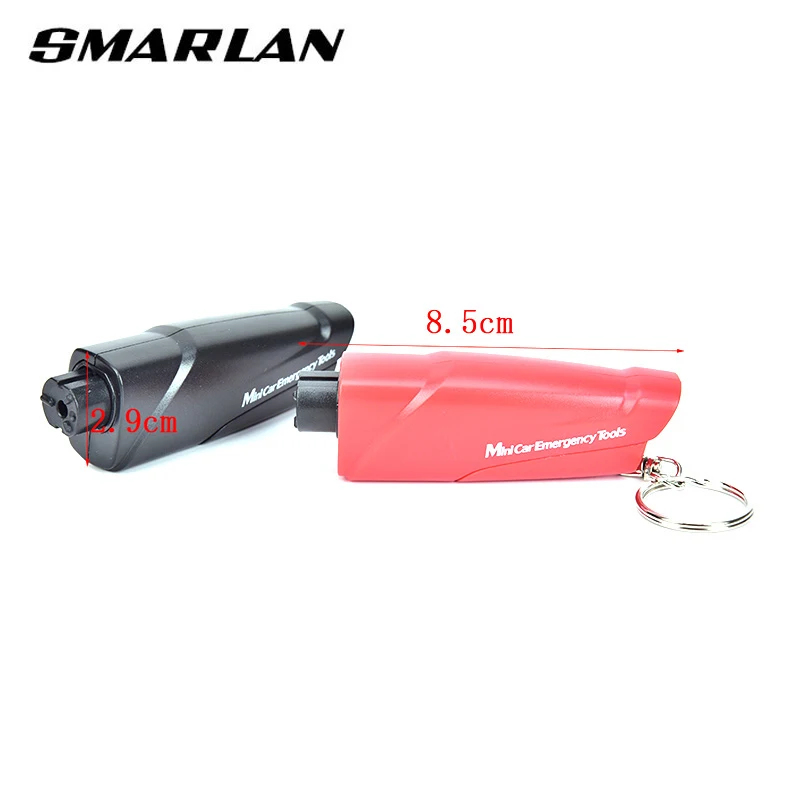 SMARLAN Portable Safety Hammer For Car Side Window Breaking Seat Belt Cutter Life-saving Escaping Emergency Tool With Key-chain