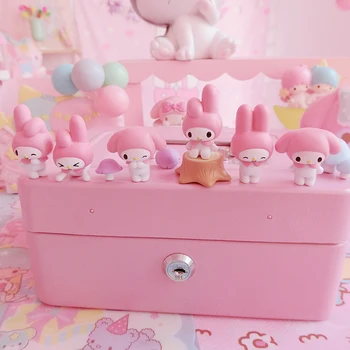 

Cartoon Animie Cute Rabbit My Melody Mini Action Figures Collectible Model Toys Gift for Girls Kids