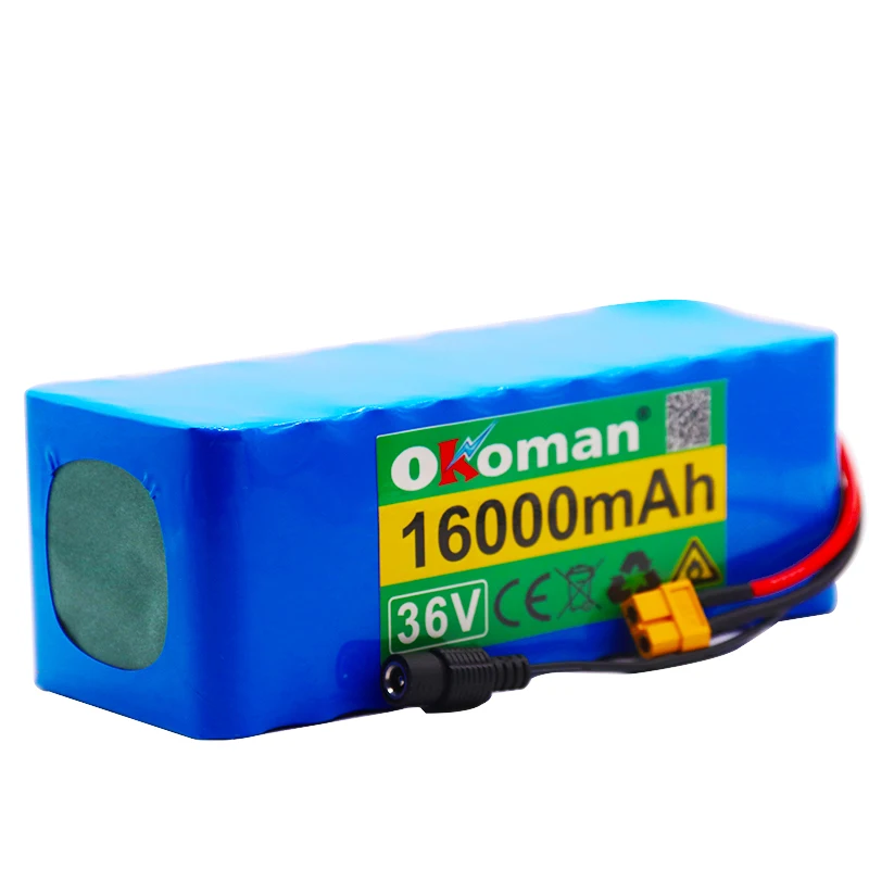 36v аккумулятор xt60 10S4P 16Ah аккумулятор 500W аккумулятор высокой мощности 42v 16000mAh электровелосипед Электрический велосипед BMS с зарядным устройством