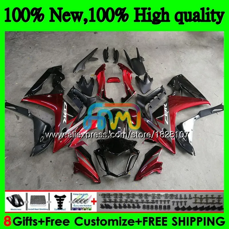 CBR-650F для HONDA CBR винно-Красного цвета Лидер продаж 650 F CBR650F, возрастом 11, 12, 13, 14, 15, 83BS. 25 CBR650 F CBR 650F 2011 2012 2013 обтекатель