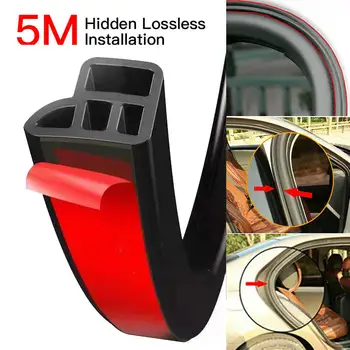 

Car Seal Strip Protector Door Guard Double Layer 5M/16ft Moulding Hood Trim 1Pc