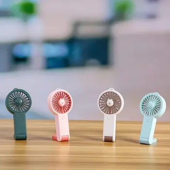 

Customize Slim Mini USB Rechargeable Tabletop Hand Fan with Lanyard