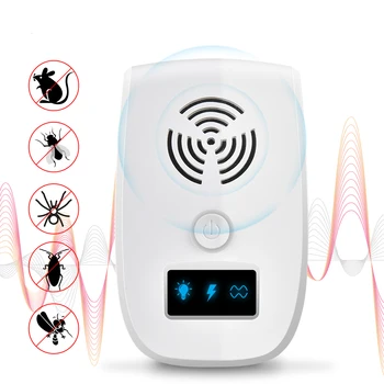 

2pcs Enhanced Version Electronic Cat Ultrasonic Anti Mosquito Insect Repeller Rat Mouse Cockroach Pest Reject Repellent US Plug