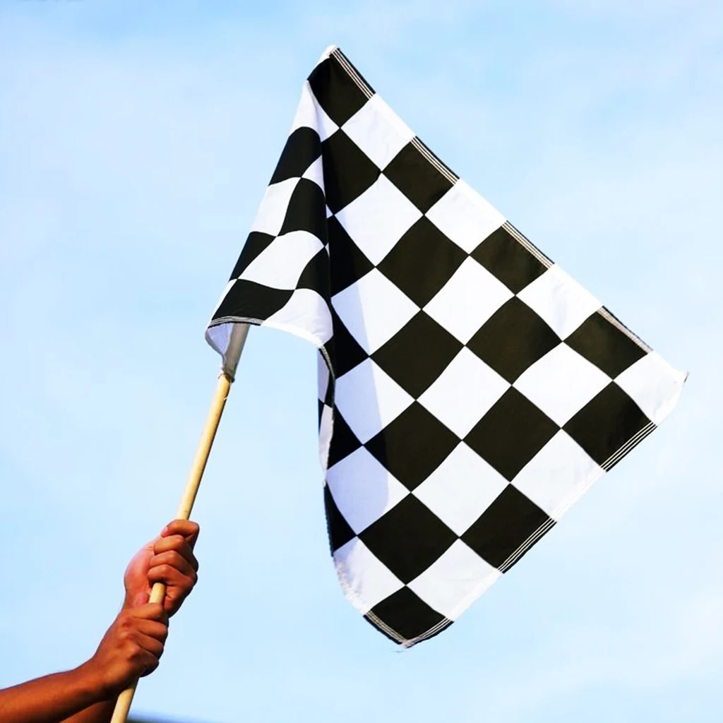 Checkered Flag Black White Racing Flag Polyester Plastic Starting End Flag Gift 2020 new arrival 