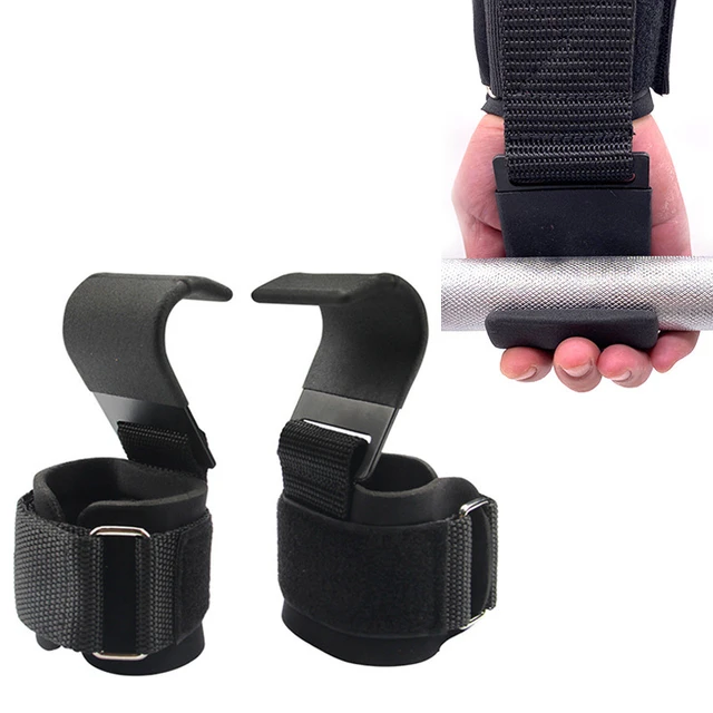 2 PCS Weight Lifting Hooks Hand-Bar Wrist Straps Gym Fitness Hook weight  Strap Pull-Ups Power Lifting Gloves For Weight Training - AliExpress