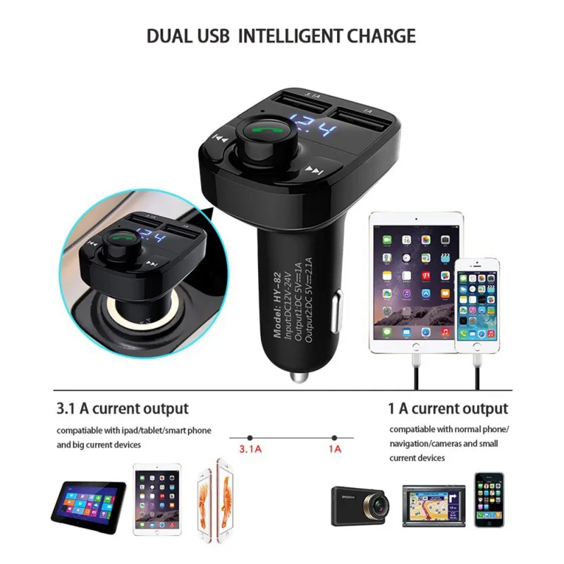 Автомобильный MP3-плеер Bluetooth FM передатчик к карты памяти 3