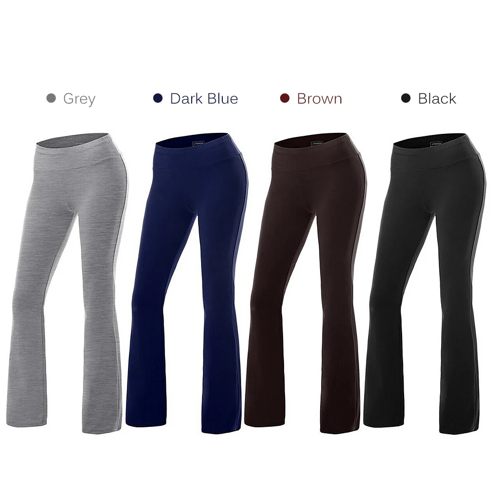 Yoga Pants Women Boot-Cut Yoga Pants Tummy Control Workout Casual Yoga Pants Breathable Workout Running Tights Sports Wear