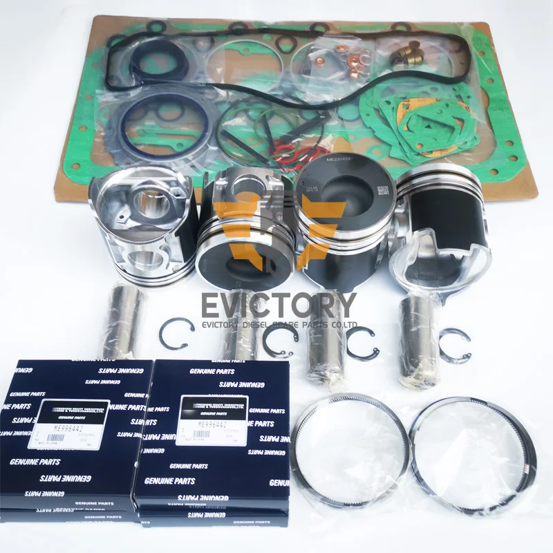 Per MITSUBISHI 4D33T 4D33-T kit di riparazione revisione guarnizione valvola biella fodera pistone