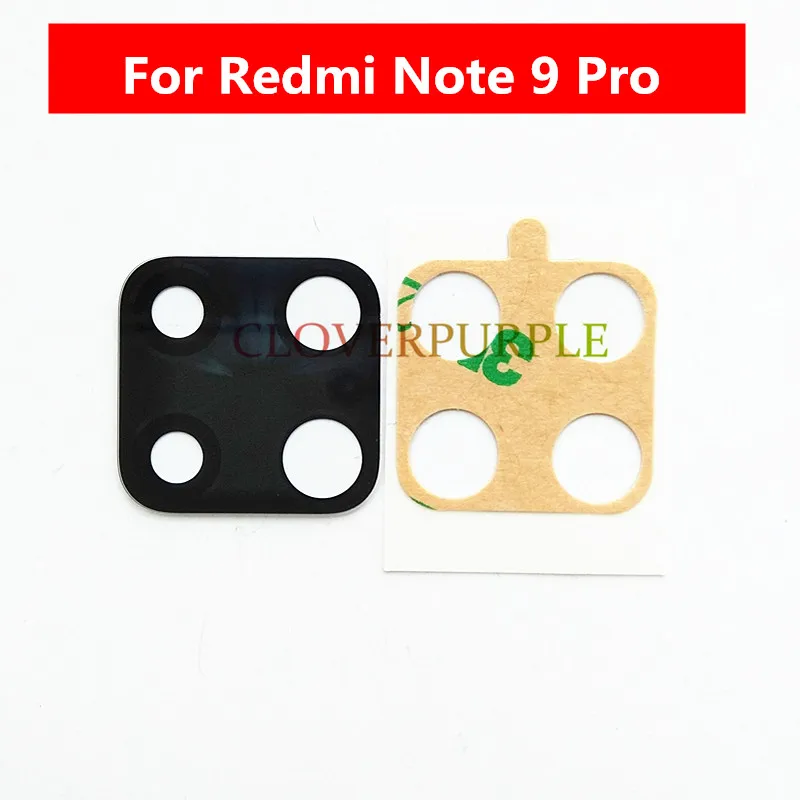 

2x Rear Back Camera Glass Lens with Glue Replacement Parts For Xiaomi Redmi Note 9 Pro