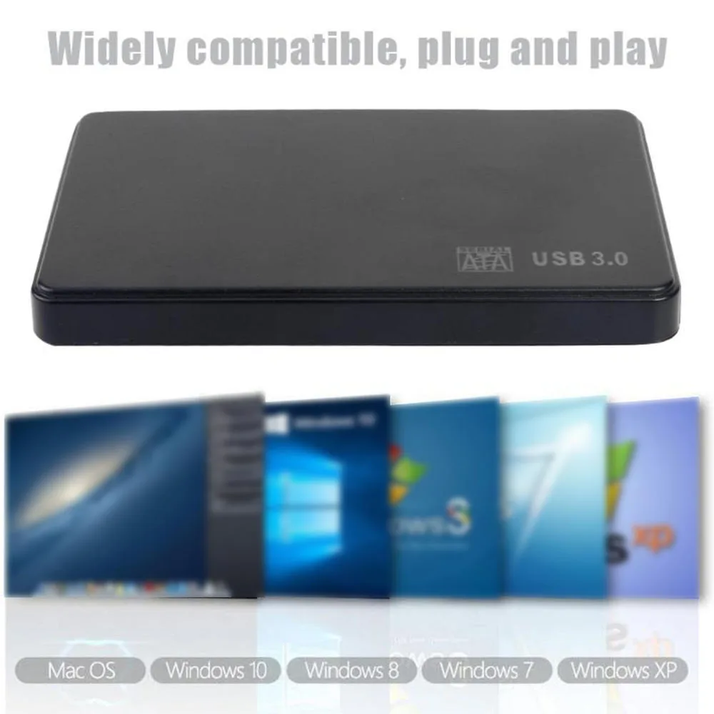 2,5 дюймов Sata HDD SSD корпус для USB 2,0 3,0 чехол адаптер 5 Гбит/с Корпус жесткого диска Поддержка 2 ТБ HDD диск для Windows