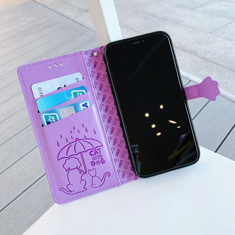 Кожаный чехол для телефона с милой собачкой Xiao mi Red Note 7 8 7A 8A флип Xiaomi 9 SE CC9 CC9E